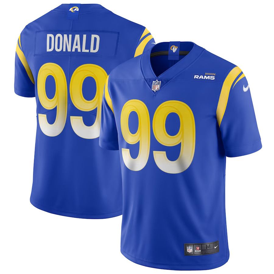 Men Los Angeles Rams #99 Aaron Donald Nike Royal Vapor Limited NFL Jersey->women nfl jersey->Women Jersey